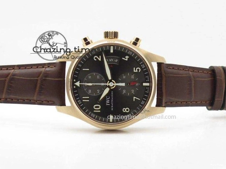 MIROTIME 0329 Pilot Chrono RG 3878 ZF Best Edition Grey Dial On Brown Leather Strap A UrbanChic 7330